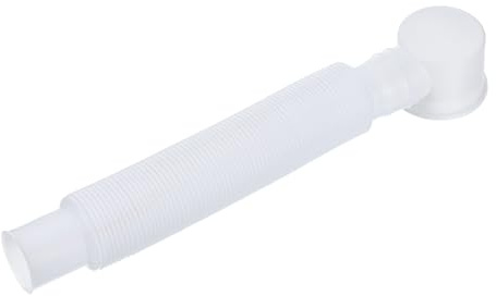 YOKIVE Tubos de Desagüe de Bañera, Desagüe de Residuos Expandible | Tubos de Drenaje Flexibles Ideales para Ducha de Baño (Blanco, 1 Pie)