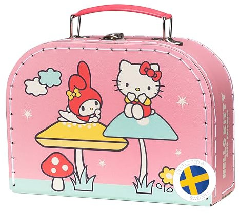 Hello Kitty Kindertasche Pappkoffer 20 cm – robust und nachhaltig, leicht und geräumig, perfekt für Kinder, rosa Design mit Hello Kitty and Friends-Motiv