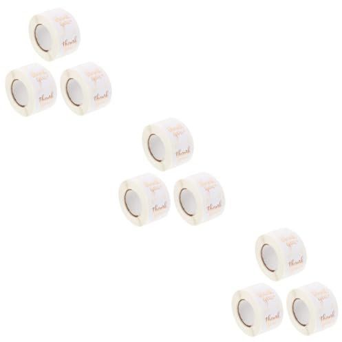 HOODANCOS 9rollen Dankeschön Aufkleber Selbstklebende Etiketten Für Verpackungen Und Dekoration Runde Sticker Für Hochzeiten Partys Und Handwerk Ausdruck Von Dankbarkeit