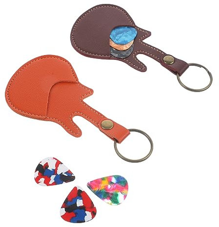 UPKOCH 1satz Guitar Pick Holder Schlüsselanhänger Praktischem Tragebeutel Und Zufälligen Picks Für Musiker Und Gitarrenliebhaber