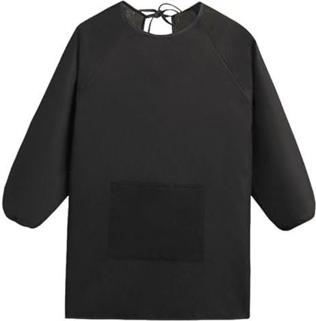 Augesak Malschürze Kinder, Malkittel Kinder Bastelschürze mit Ärmeln und Taschen, Kinderschürze Schule Jungen Mädchen für Basteln Malen Backen Kochen, 7-11/12-16 Jahre