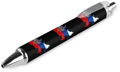 FJQWKLF Russischer Adler, Karte von Russland, niedlicher Kugelschreiber für Damen und Herren, einziehbarer 0,5-mm-Kugelschreiber zum Arbeiten, 1 Stück