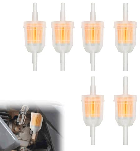 Lot de 6 filtres à carburant 6 mm/8 mm, filtre à essence, filtre à essence pour cyclomoteur, filtre à essence universel, filtre à gaz, filtre à carburant diesel, filtre à essence, filtre diesel pour