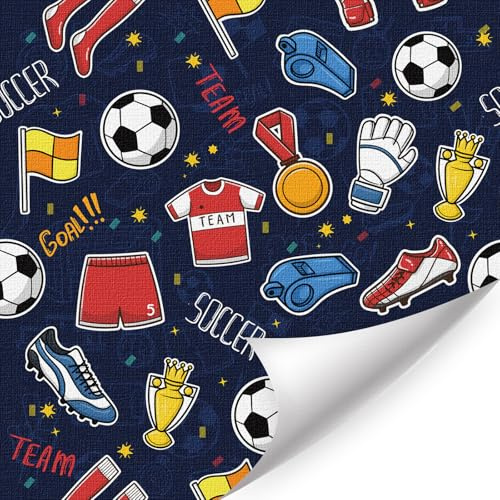 HPNIUB Kids Football Wallpaper Sports Self-Adhesive Boys Decor 44×300CM