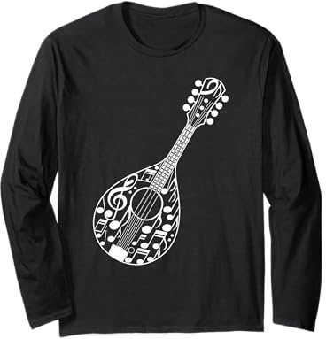 Notes De Musique Mandoline Instrument Musicien Mandoliniste Manche Longue