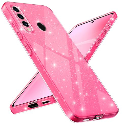 Paitech für Huawei P30 Lite Hülle Glitzer, Weiche TPU Silikon Handyhülle Dünne Flexible Stoßfeste Kratzfest Schutzhülle Frauen und Mädchen Bling Sparkle Case für Huawei P30 Lite, Rosa