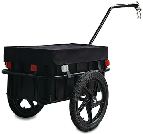 Remorque de Cargaison de vélo, Chariot de Wagon de vélo Robuste avec atteinte Universelle, 80 kg (70 L) Capacité de Chargement, remorque de vélo de Compagnie compacte Pliable pour Transporter