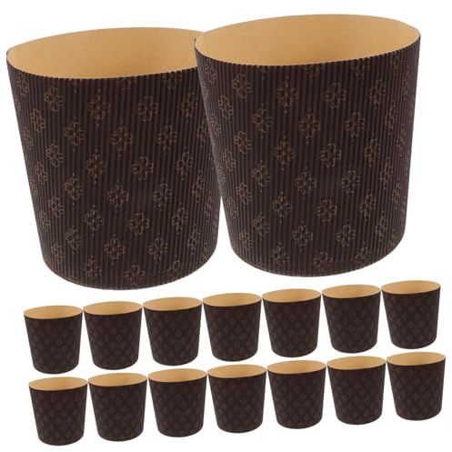 TOBBOMEY 25 Piezas Papel para Hornear Panettone Liners Resistentes la Grasa Moldes para Muffins y Cupcakes Papel para Pasteles y Fiestas