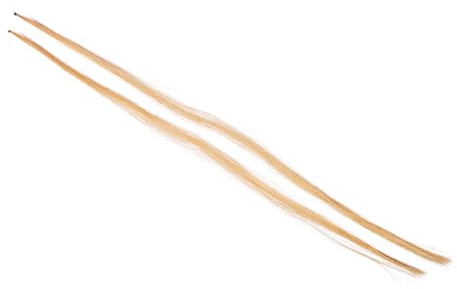 Ba01 2 Hanks Geigenbogen aus Echtem Rosshaar für Violine | Gelb, Glatt und Gerade, für Kleinere Instrumente, 2 Stück-pack, Bogenhaar für Anfänger und Profis