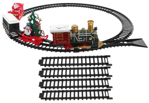 Beaupretty Trenino Giocattolo Elettrico Per Ragazzo Ragazza Con Luci e Suoni Locomotiva Vintage Di Treni Di Natale Per Decorazione Festiva Sotto Albero