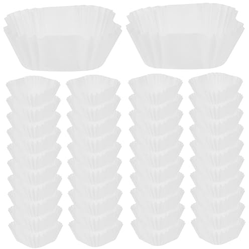 Gatuida 1000 pezzi Pirottini di Carta Quadrati Bianchi per Cupcake e Muffin da Resistenti ad Alte Temperature per Dessert Dolci e Feste
