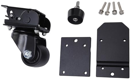 Walmeck Kit de Ruedas Giratorias Packout, Caja de Herramientas Rodante Acero Frontal Portátil, Accesorios para Fácil Manejo y Movimiento en los Lugares Trabajo