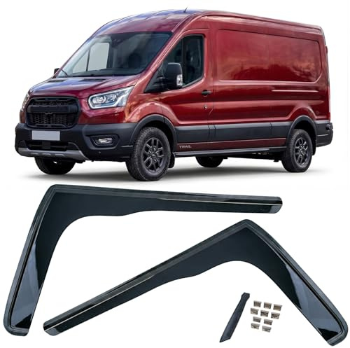 Windabweiser Regenabweiser 2-teilig Schwarz getönt für Ford Transit ab 2013