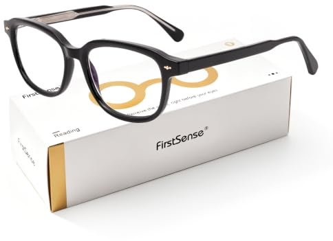 firstsense Blue Light Blocking Glasses women men TR90 Material Anti Glare Headache Eyes Strain UV400 Protection Glasses Non-Prescription Lenses Gaming Computer Glasses With Spring Hinges