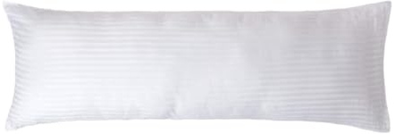 HOMESCAPES Taie de traversin 140 cm en Percale de Coton égyptien 330 Fils, Taie d’Oreiller 50x140 cm, Coloris Blanc
