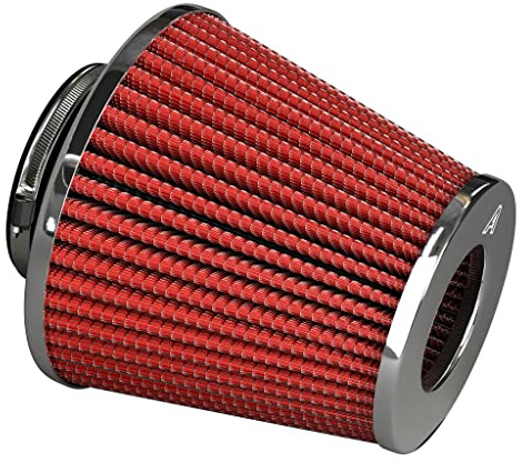 Red Performance Air Induction Filter Twin Cone - AutoSiliconeHoses