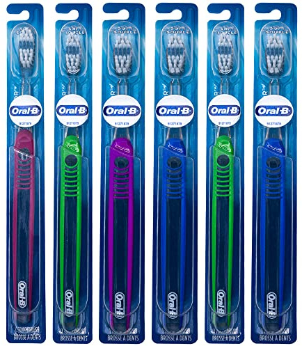 Oral-B Indicator Toothbrush Flat Trim, Compact Head 30, Soft - Pack of 6