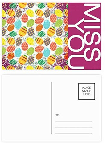 Ostern Religion Festival Ei Blume Herz Miss Postkarten-Set Danksagungskarte Postkarte Seite Postkarte Karte Postkarte Karte Karte Postkarte