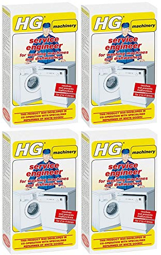 HG Service Engineer Dishwasher and Washing Machine Descaler 200g (4 Pack)