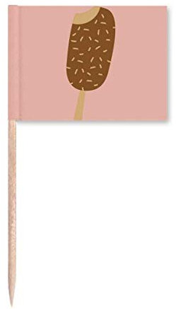 Crujiente chocolate dulce helado palillo banderas marcador decoración fiesta