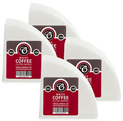 EDESIA ESPRESS - Kaffeefilterpapier - Weiß - V01-400 Stück - kompatibel mit Hario 01