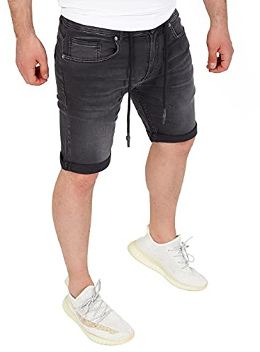 Yazubi Graue Kurze Hose Männer Men's Shorts Sweat-Bermudas Für Herren Sommer Stylische Baumwoll Jogging Jeans Henry, Grau (Licorice 191102), W32