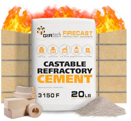 GIRtech FIRECAST Refractario fundido, Cemento 3110 F 20 lb
