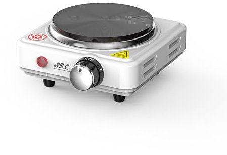 SIC Cocina eléctrica portátil de una placa, estufa portátil, de hierro fundido, temperatura ajustable. Para camping, viajes, cocina al aire libre (500W)