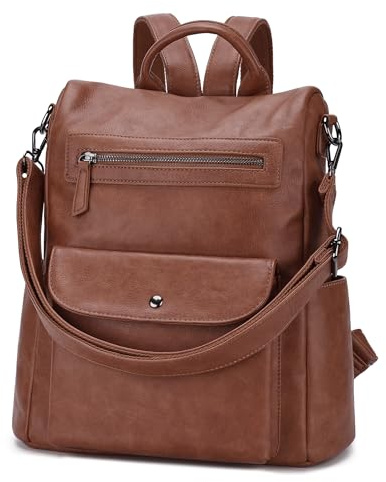 VX VONXURY Damen Rucksack,Anti-Diebstahl 2-in-1 Tragemodus veganes Leder | versteckte Reißverschlüsse, 5 Fächer, Büro, Uni, Reisen, Berufstätige, Studentinnen Elegant