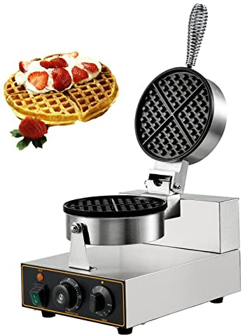 MAQUINA DE GOFRES GOFRERA PROFESIONAL WAFFLE REDONDO FORMA ABANICO ELECTRICO PARA NEGOCIOS DE HOSTELERIA