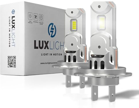 LUXLIGHT Lampadina LED 100% ADATTABILE H7 / H18 PRO 28000LM 60W 12V 6500K Bianco 2PZ Kit Lampada Sostituzione PLUG AND PLAY Alogena, Fari Abbaglianti e Anabbaglianti per Auto