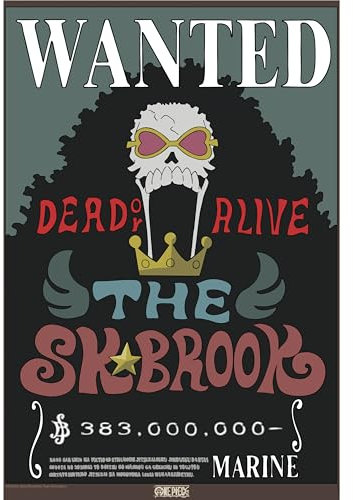 GB eye - Póster Wanted Brook Wano One Piece (52 x 38 cm)