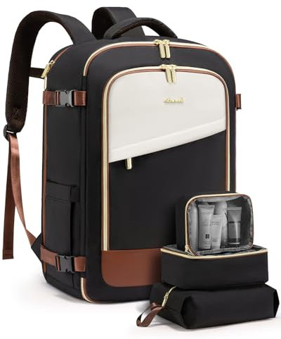 LOVEVOOK Handgepäck Rucksack Flugzeug, Groß 50L Reiserucksack Damen Wasserdicht, Travel Backpack mit Schuhfach damen Herren, Laptop Rucksacks mit Laptopfach für Schule Arbeit Camping