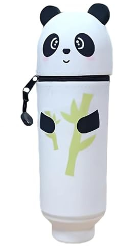 fufupaw Federmäppchen, Panda Design, Mäppchen, Cartoon Pencil Case, Stifte Mäppchen, Stand up Federmäppchen, Niedlicher Schulbedarf Tier Stifthalter, Stifthalter Bleistifttasche Mädchen Junge