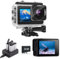 Xilecam Cámara Deportiva 1080P de Pantalla Dual Camara Acuatica 4 * Zoom 131 Pies (40 m) Camara Acuatica Sumergible con Batería 2X 1050 mAh y Accesorios Multifuncionales Cámara Deportiva (L300S)