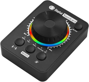 Tarjeta de Sonido Externa Profesional de Escritorio de transmisión en Vivo Tablero de Sonido con Maya de Volumen USB BT Introduión para la música para PC Papdcast Broadcasting