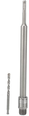 Jelquix Wall Hole Saw Connecting Rod 300mm, Round Shank Concrete Hole Cutter Rod, Center Drill Bit with SDS Plus Adapter, Ideal for Electric Hammer Deep Drilling