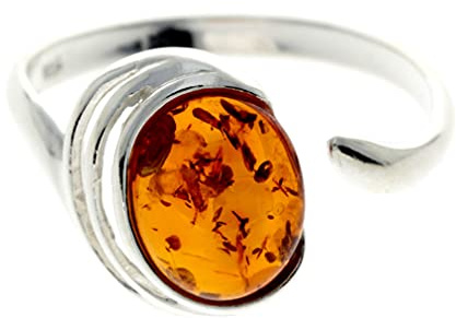 SilverAmber - GL433A - Bague Femme - Ambre - Argent 925/1000
