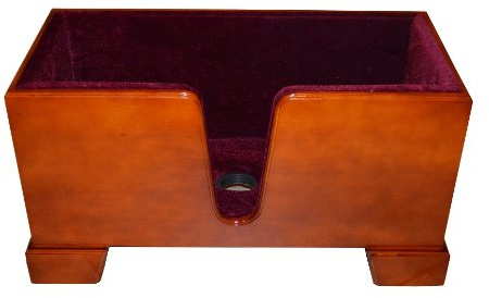 Vio Music Upright Double Bass Wooden Stand Burgundy Velvet Plush Cushions