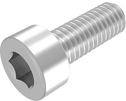 SECCARO Tornillo cilíndrico M6 x 16 mm, acero inoxidable V2A VA A2, DIN 912 / ISO 4762, hexágono interior, rosca completa, 20 piezas