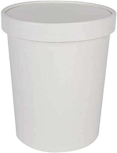 PZ 25 BICCHIERI CC 750 IN CARTONE TERMICI + COPERCHIO PER ALIMENTI ICE CREME CUP VASCHETTA COPPETTA BARATTOLINO