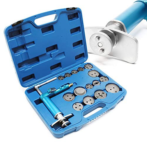 WilTec Jeu Repousse-Piston pour Étriers de Frein avec 16 pièces – avec Coffret 400 x 315 x 100 mm – Outils air comprimé – pour Frein à Disque pneumatique
