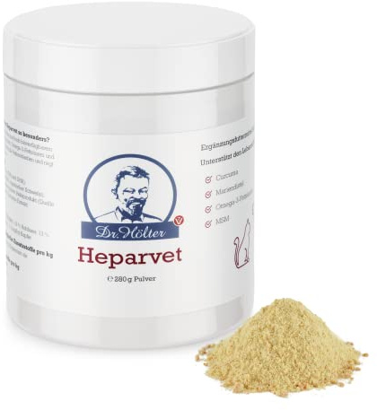 Dr. Hölter Heparvet Leberschutz Hunde Ergänzungsfutter zur Unterstützung der Leber bei Leberproblemen (280g Pulver)