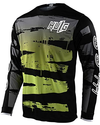 Radfahren Jersey Herren Mountainbike Motocross Langarm MTB T-Shirt, Downhill Fahrrad Schnelltrocknend (Color-19,5XL)