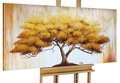 Monica Mirafiori I 100% HANDGEMALT I Gemälde Brown Tree I 120x60cm | Gemälde Handgemalt | Acrylgemälde | Sehr Großes Acrylbild I Moderne Kunst I Kunstbilder
