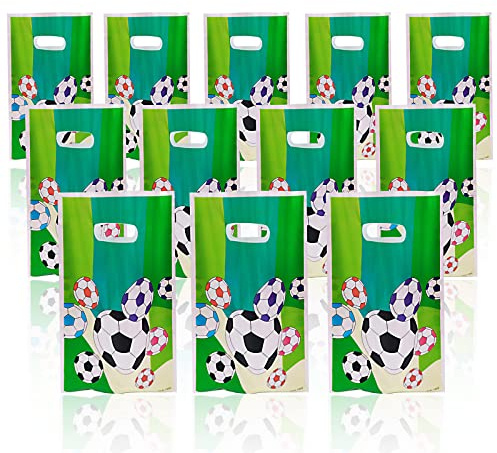 60 Stück Fußball Partei Geschenk Taschen Fußball Goodie Tüten 25,5 x 16 cm | Fußball Partei Goodie Tüten, Fußball Thema, Für Geburtstag Party, Fußball Motto Party Favors