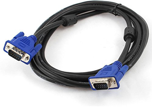 Ruilogod 2.5M Largos Video Gráficos Array VGA 15 Pin Macho a Cable Masculino