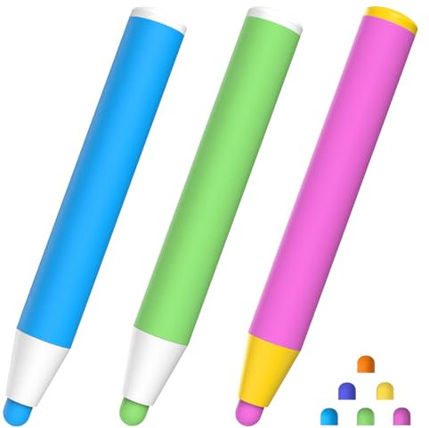 MEKO 3er Pack Tablet Stift für Kinder Gummi Touchscreen Stift Stylus Touch Pen für alle iOS und Android Handys und Tablets, iPhone iPad Fire HD Kids Edition-Tablet, Kinder Smartwatch Dragon Touch