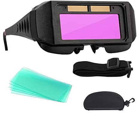 SchweißErbrillen Solarbetriebene, Automatisch Verdunkelnde SchweißErbrillen SchweißErbrillen mit Elastischem Stirnband und Aufbewahrungskoffer