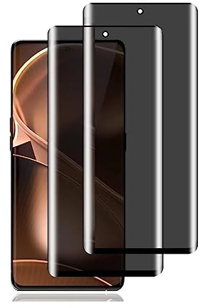 Fiokxie [2 Pièces] Verre Trempé Anti Espion avec HONOR 90 - Anti Spy Film de Protection Dureté 9H, Privacy Film Protection Écran, [Anti-Rayures] 3D Vitre Protecteur Filtre Confidentialité
